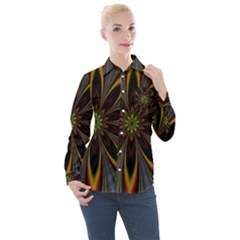 Fractal Artwork Idea Allegory Women s Long Sleeve Pocket Shirt