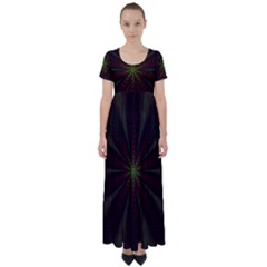 Fractal Artwork Idea Allegory High Waist Short Sleeve Maxi Dress