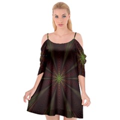 Fractal Artwork Idea Allegory Cutout Spaghetti Strap Chiffon Dress