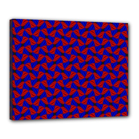 Background Texture Design Geometric Red Blue Canvas 20  X 16  (stretched)