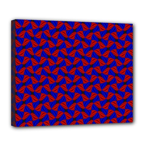 Background Texture Design Geometric Red Blue Deluxe Canvas 24  X 20  (stretched) by Sudhe