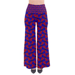 Background Texture Design Geometric Red Blue So Vintage Palazzo Pants by Sudhe