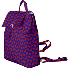 Background Texture Design Geometric Red Blue Buckle Everyday Backpack by Sudhe