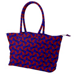 Background Texture Design Geometric Red Blue Canvas Shoulder Bag by Sudhe