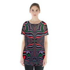 Abstract Art Fractal Art Pattern Skirt Hem Sports Top by Sudhe