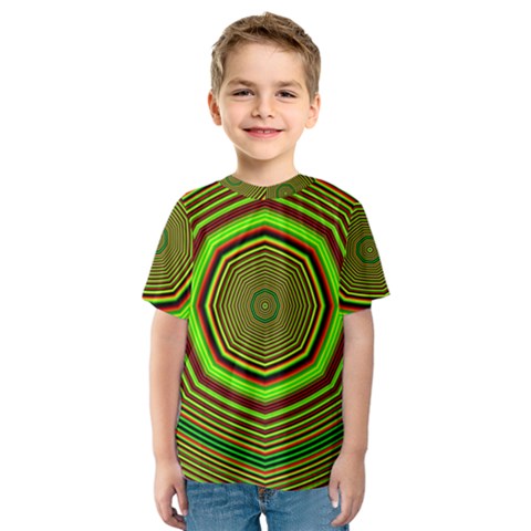 Fractal Artwork Idea Allegory Kids  Sport Mesh Tee by Sudhe