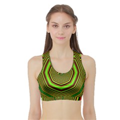 Fractal Artwork Idea Allegory Sports Bra With Border by Sudhe