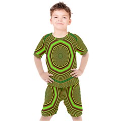 Fractal Artwork Idea Allegory Kids  Tee And Shorts Set by Sudhe