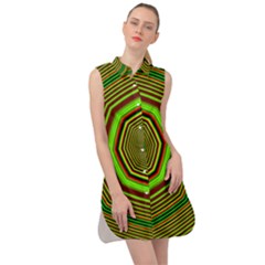 Fractal Artwork Idea Allegory Sleeveless Shirt Dress