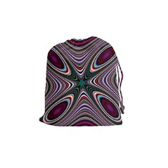 Abstract Artwork Fractal Background Drawstring Pouch (medium) by Sudhe