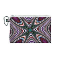 Abstract Artwork Fractal Background Canvas Cosmetic Bag (medium) by Sudhe