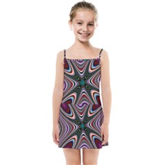 Abstract Artwork Fractal Background Kids  Summer Sun Dress by Sudhe