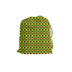 Background Pattern Geometrical Drawstring Pouch (medium) by Sudhe