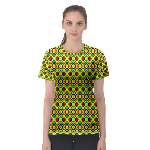 Background Pattern Geometrical Women s Sport Mesh Tee by Sudhe