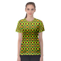 Background Pattern Geometrical Women s Sport Mesh Tee