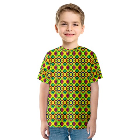 Background Pattern Geometrical Kids  Sport Mesh Tee by Sudhe