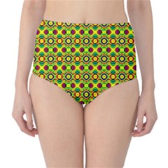 Background Pattern Geometrical Classic High-waist Bikini Bottoms by Sudhe