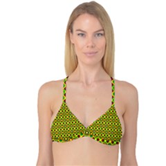 Background Pattern Geometrical Reversible Tri Bikini Top by Sudhe