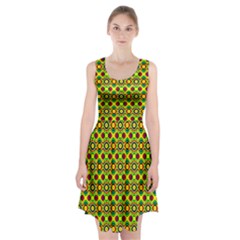 Background Pattern Geometrical Racerback Midi Dress