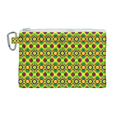 Background Pattern Geometrical Canvas Cosmetic Bag (large) by Sudhe