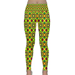 Background Pattern Geometrical Lightweight Velour Classic Yoga Leggings by Sudhe