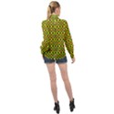 Background Pattern Geometrical High Neck Long Sleeve Chiffon Top View2