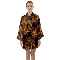 Abstract Fractal Pattern Artwork Flora Long Sleeve Kimono Robe by Sudhe