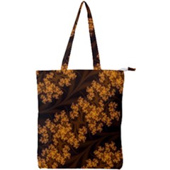 Abstract Fractal Pattern Artwork Flora Double Zip Up Tote Bag