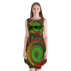 Abstract Fractal Pattern Artwork Art Sleeveless Chiffon Dress   by Sudhe