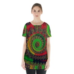 Abstract Fractal Pattern Artwork Art Skirt Hem Sports Top by Sudhe