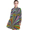 Background Design Pattern Colorful Long Sleeve Chiffon Shirt Dress View1