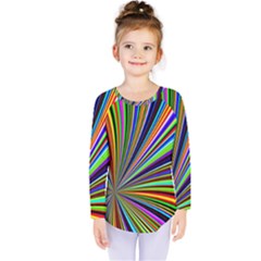 Background Design Pattern Colorful Kids  Long Sleeve Tee