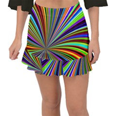 Background Design Pattern Colorful Fishtail Mini Chiffon Skirt