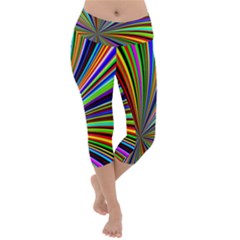 Background Design Pattern Colorful Lightweight Velour Capri Yoga Leggings by Sudhe