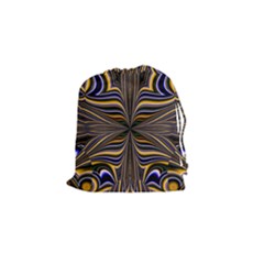 Abstract Art Fractal Unique Pattern Drawstring Pouch (small) by Sudhe