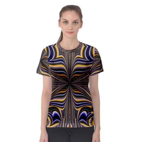 Abstract Art Fractal Unique Pattern Women s Sport Mesh Tee by Sudhe