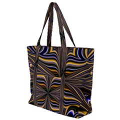 Abstract Art Fractal Unique Pattern Zip Up Canvas Bag by Sudhe