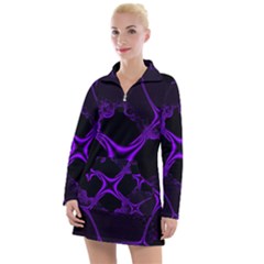 Abstract Fractal Art 3d Artwork Women s Long Sleeve Casual Dress