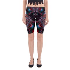 Abstract Flower Artwork Art Yoga Cropped Leggings