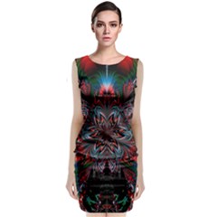 Abstract Flower Artwork Art Classic Sleeveless Midi Dress