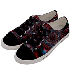 Abstract Flower Artwork Art Men s Low Top Canvas Sneakers