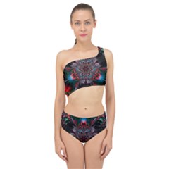 Abstract Flower Artwork Art Spliced Up Two Piece Swimsuit