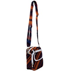 Background Pattern Lines Shoulder Strap Belt Bag