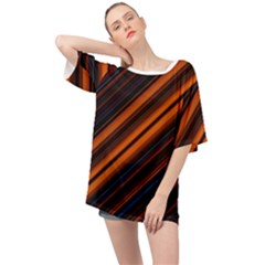 Background Pattern Lines Oversized Chiffon Top