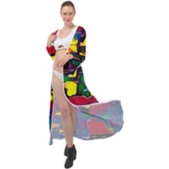 Colorful Shapes Abstract Painting                         Maxi Chiffon Beach Wrap