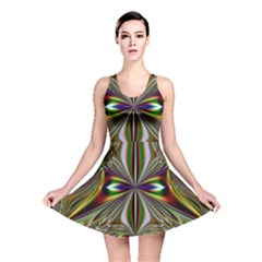 Abstract Art Fractal Pattern Reversible Skater Dress