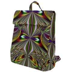 Abstract Art Fractal Pattern Flap Top Backpack