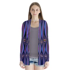 Abstract Art Fractal Fulcolor Drape Collar Cardigan by Sudhe