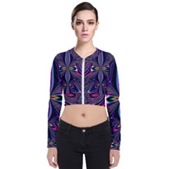 Abstract Art Fractal Fulcolor Long Sleeve Zip Up Bomber Jacket by Sudhe