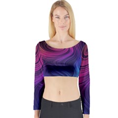 Abstract Pattern Art Long Sleeve Crop Top